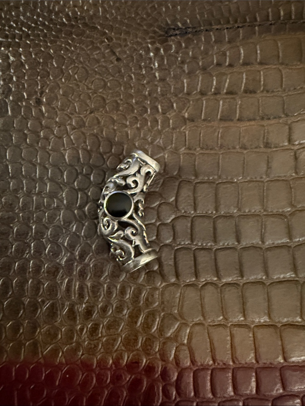 Vintage Southwestern 925 Sterling Silver Tube Onyx Pendant